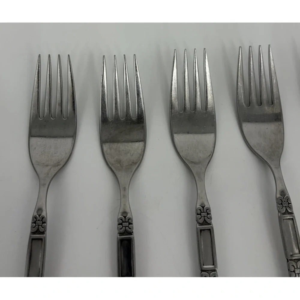 Oneida Community Madrid Dinner Forks Set of 6 No Black Accents Vintage